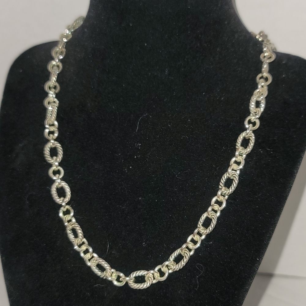 Fashion‎ Jewelry Necklace Silver Rope 17" J24